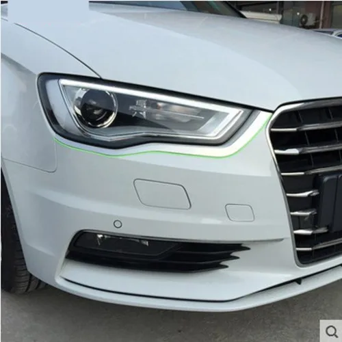 

front headlight eyebrow headlights box car modification trim parts for audi A3 hatchback sedan accessories