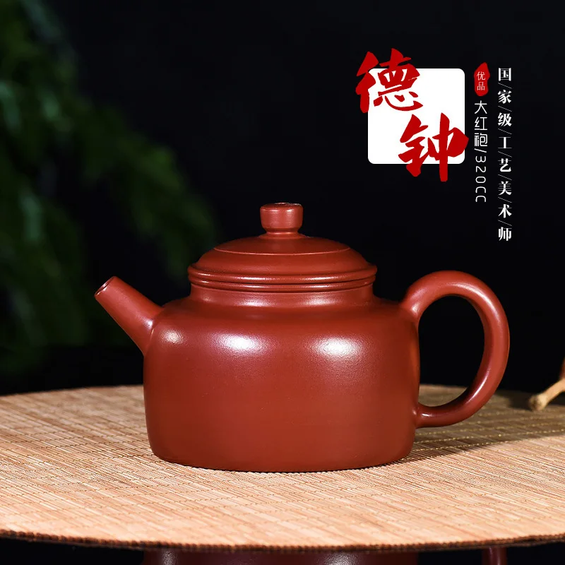 

Red Robe Dark-red Enameled Pottery Teapot Teapot Famous Full Manual Tea Set Gift Originality Customized Manufactor Wholesale