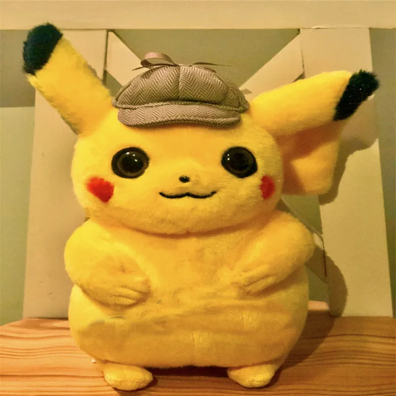 

ORIGINAL 2019 arrival Detective Pikachu Cute Pikachu Plush kawaii Toys Dolls toys for Children 20cm
