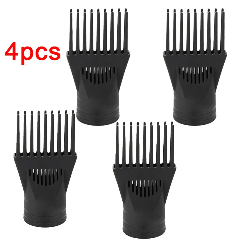 

4Pcs Hair Dryer Styling Straight Comb Nozzle Hairdressing Barber Replacement Blow Flat Drying Narrow Concentrator Poly Nozzles