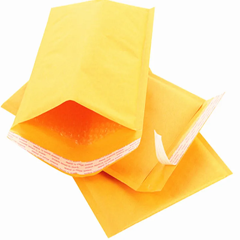 5Pcs 150*200mm Kraft Paper Bubble Envelopes Bags Mailers Padded Shipping Envelope With Bubble Mailing Bag Business Supplies 50pcs blue plastic delivery bag printed poly mailer small busniess supplies clothing packaging express bag shipping envelope