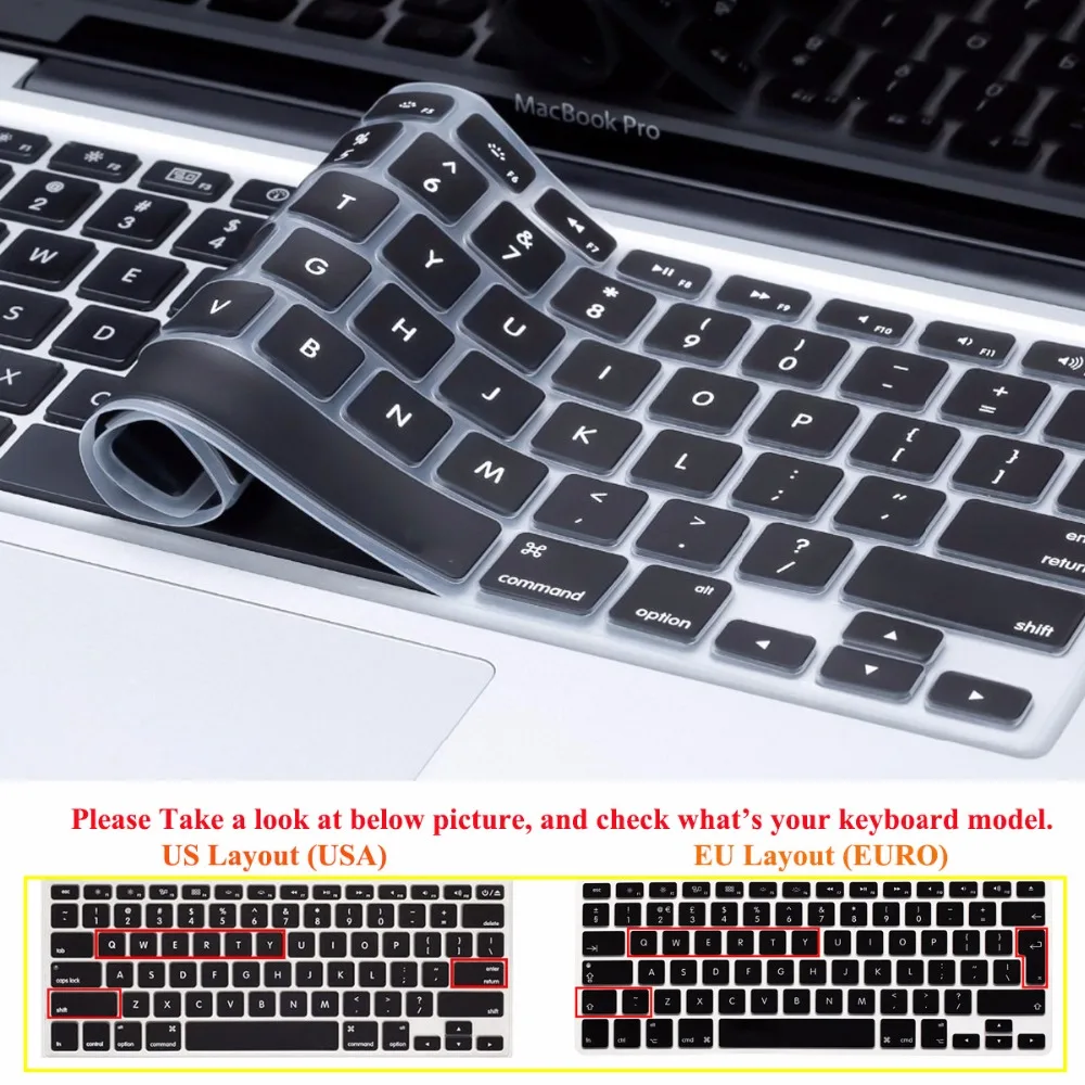 Прозрачный чехол для Macbook Air Pro Retina 11 12 13 15 ноутбука клавиатуры протектор экрана и