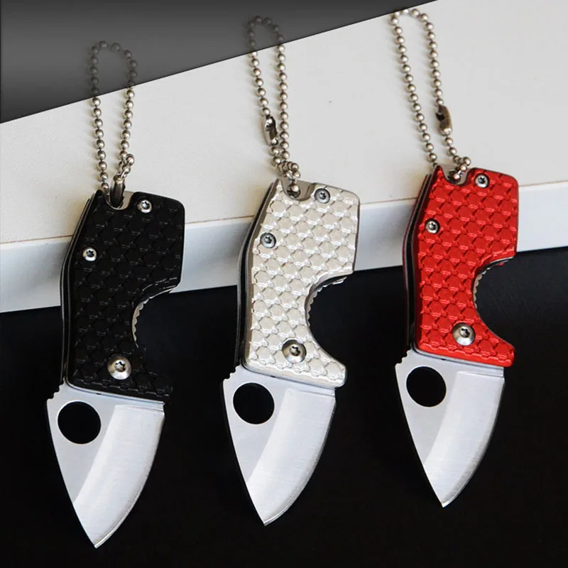 

Mini Hand Knife Pocket Tactical Army EDC Steel Folding blade Embossing handle Outdoor Survive Self-defense keychain Knives