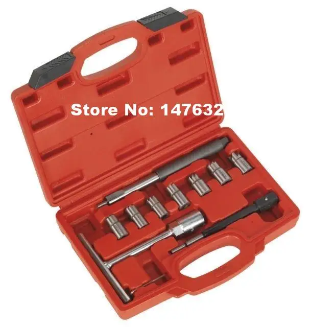 

10PCS Car Diesel Engine Injector Seat Cutter Clean Tool For VW Auto Injector Repair Garage Tools 15/17/18/20mm Reamer AT2197