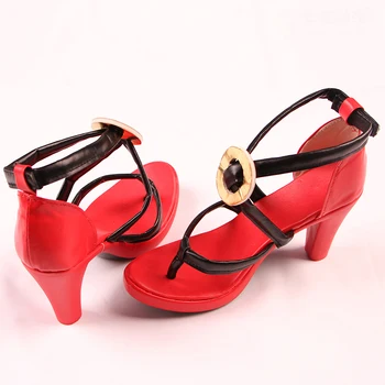 

Anime figure Miyamoto Musashi Cosplay Red High-heeled Shoes Fate/Grand Order Cosplay Props Shoes Free Shipping
