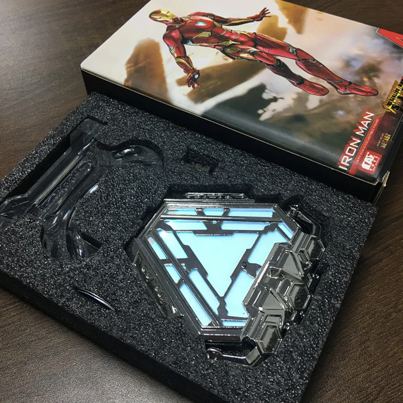 

Iron Man Mark 50 MK50 Nano Suit Armor Arc Reactor Action Figure LED Light Toys Model Iron Man Anime Figuras Brinquedos Gift XM