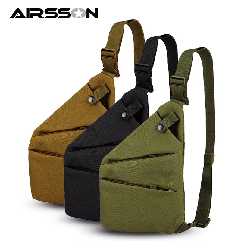 Outdoor Chest Bag Tactical 600D Hunting Bags Sports Shoulder Pouch Left