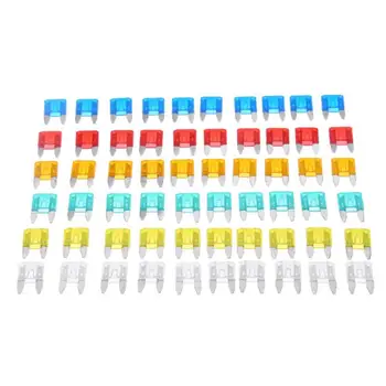 

VODOOL 60PCS MINI Car Fuses 5A 10A 15A 20A 25A 30A Mixed Set Kit Amp with Box Clip Assortment Auto Blade Type Fuse Set Truck