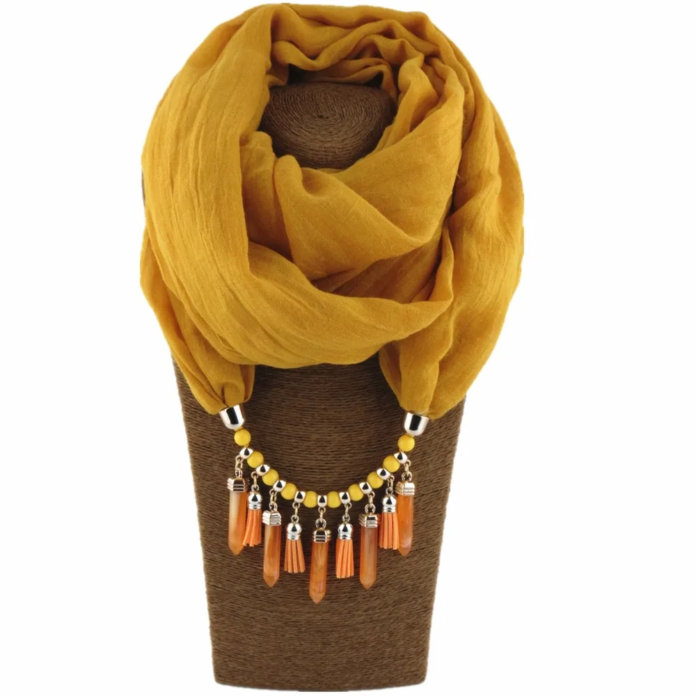 Новинка, стильный Одноцветный шарф-кольцо для женщин, на все сезоны, элегантный шарф с подвеской, Женские Ювелирные изделия, шарфы, Mujer Colgante Bufanda