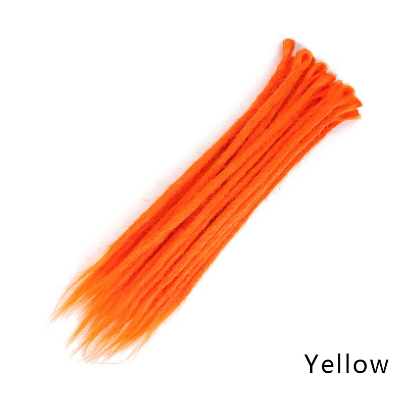 1 шт красочные дреды вязаные крючком косы канекалон Джамбо прическа высокая температура нити синтетические плетеные волосы для наращивания - Цвет: Yellow