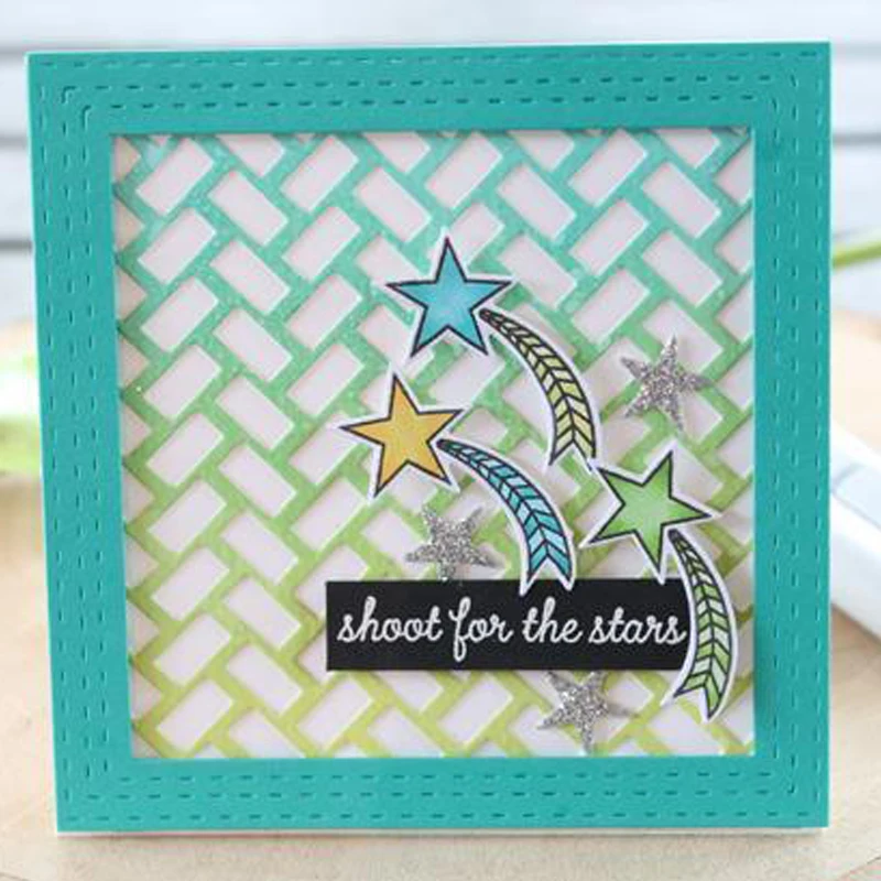 

Blocked Out Square Panel Metal Cutting Die Stencil for DIY Scrapbooking Photo Album Embossing Paper Card Making Decorative Craft