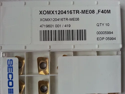 10 шт. вставки карбида XOMX120416TR-ME08 F40M