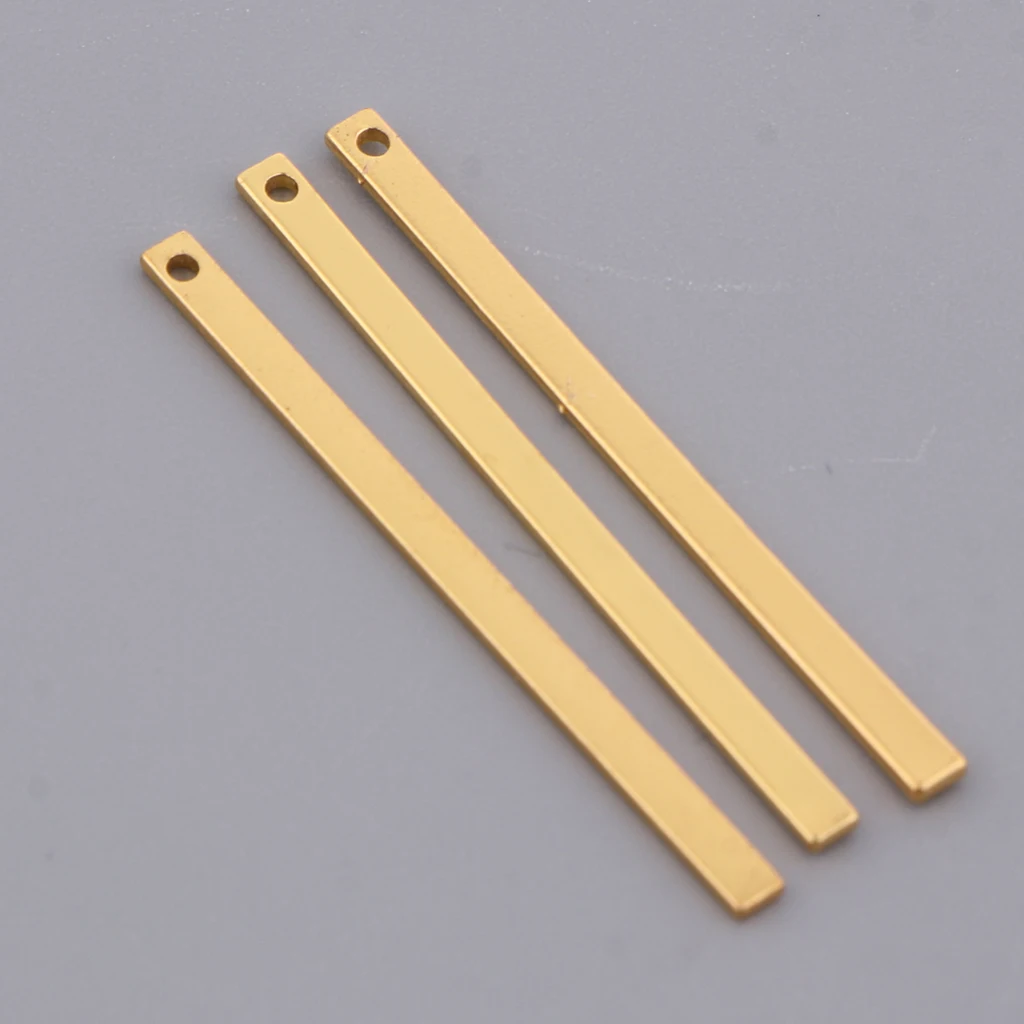 10 Piece Alloy Flat Rectangle Blank Coin Engraving Stamping Charms Tag Pendant Necklace Bracelet Pendants for DIY Jewelry Making