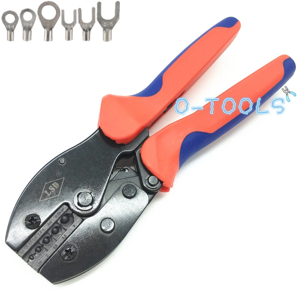 

LY-0510TD Manual ratchet terminal crimping tool for 22-8AWG non-insulated terminal and connector 0.5~10mm² carbon steel crimper