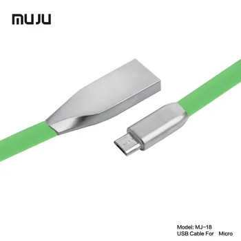 

1000pcs/lot 1M/3F 3D Zinc Alloy plus 5V/2.4A flat noodle wire fast Charging Data Sync Micro USB Cable For Samsung HTC xiaomi etc