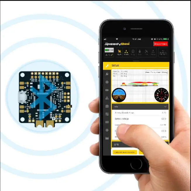 SpeedyBee F4 AIO Контроллер полета BLE модуль интегрированный Betaflight OSD управление полетом