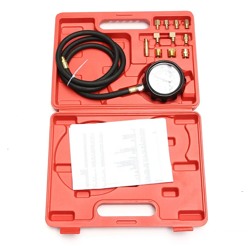 

Auto Cylinder Leakage Tester Dual Pressure Gauge Petrol Gas Engine Cylinder Compression Gauge Tester Diagnostic Test Tool Kit