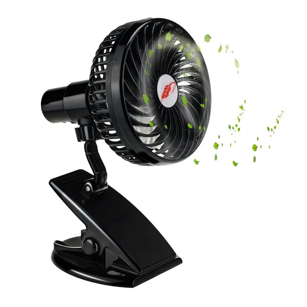 

Mini Mute Clamp Fan Rechargeable Silent 4 Blades Baby Stroller Fans Portable Air Cooling 3 Speeds Desk USB Fan with USB output