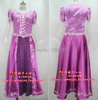 

Princess Costume Rapunzel Custom Made Beautiful Women Fantasia Halloween Christmas Cosplay Cartoon Dress Costume