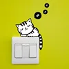 Cartoon Removable Cute Lovely Black Cat sleep Socket Switch Wall Sticker Vinyl Decal Home Decor Decal stickers on the wall ► Photo 3/5
