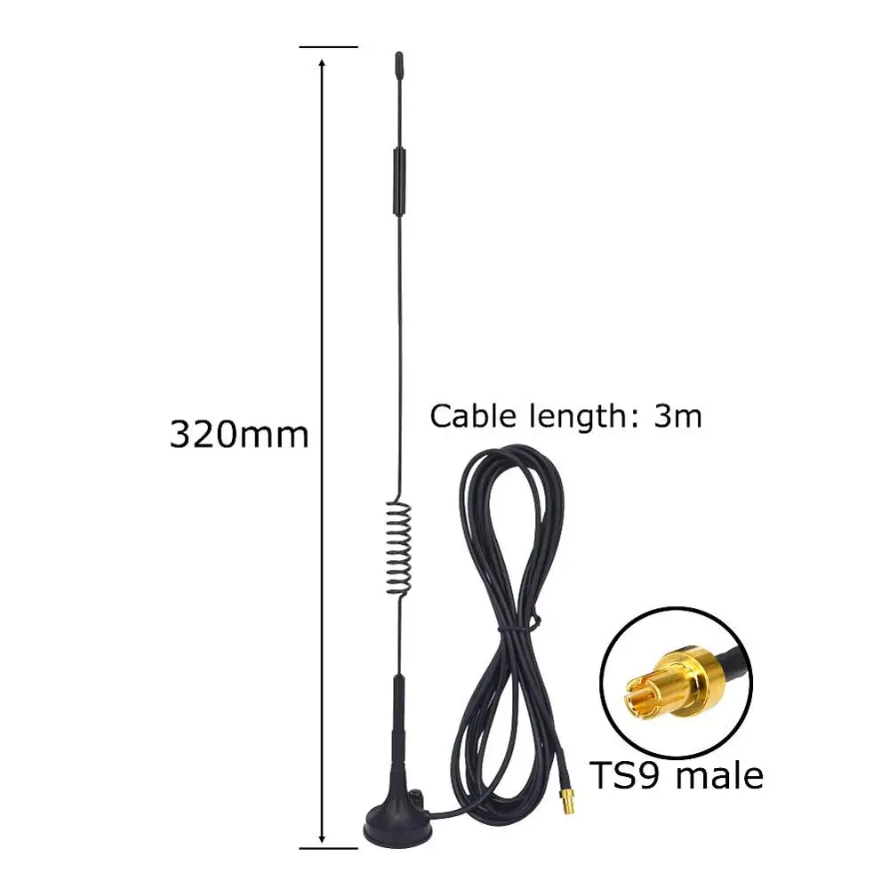 2,4 ГГц 12dBi Wi-Fi 2,4 г антенны TS9 мужской воздушная Беспроводной маршрутизатор RG174 3 м