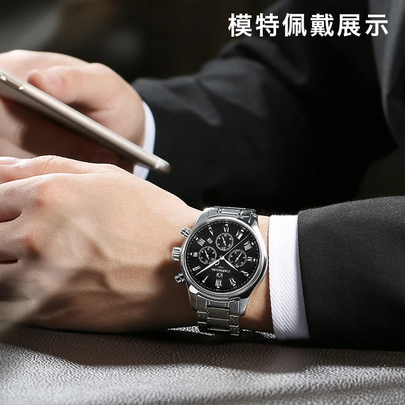 Швейцарский карнавальный бренд, Роскошные мужские часы, японские мужские часы MIYOTA с автоматическим перемещением, мужские многофункциональные часы hombre relogio C8689G-2