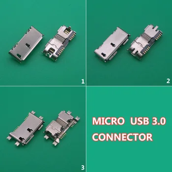 

9pcs/lot 3 models Micro USB 3.0 10P female connector SMT/DIP/ Vertical USB socket for laptop phone