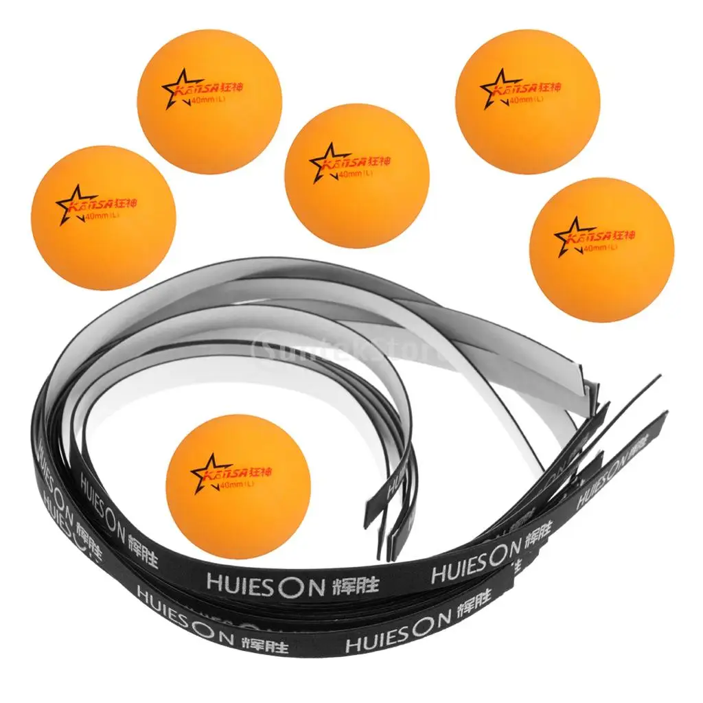 

Pack of 6 Table Tennis Balls Balls + 10 Pcs Racket Edge Tape