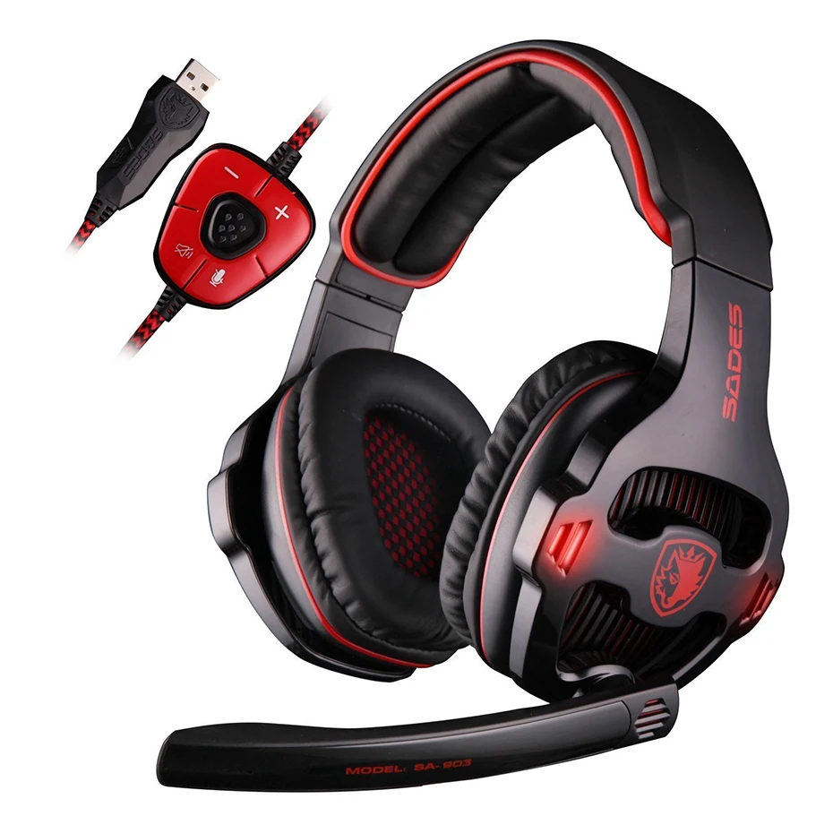 SADES профессиональная игровая гарнитура 7,1 PC Casque Gamer гарнитура объемного звучания 7,1 Наушники USB с микрофоном для компьютера