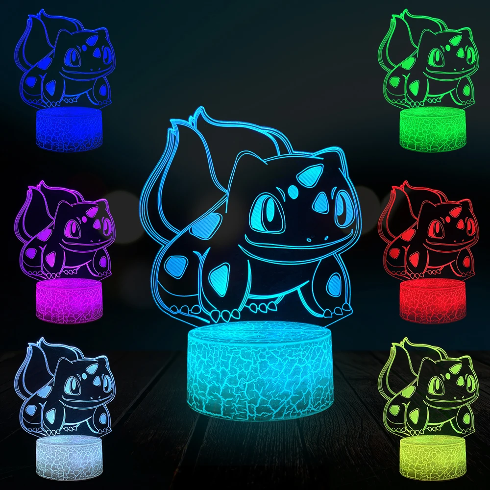 Buy Manga Bulbasaur Pokemon Game 3D Lamp Cartoon