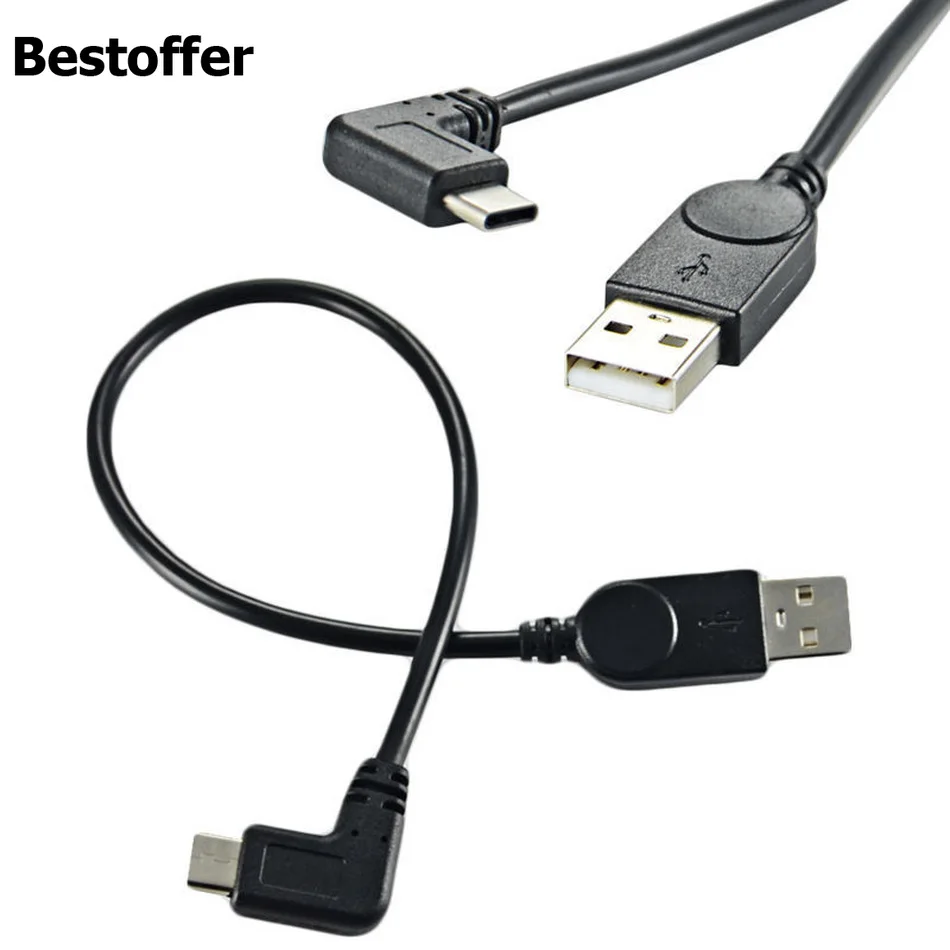 Позолоченный кабель USB Type C угловой удлинитель папа A 25 см|Кабели для MP3/MP4-плееров| |