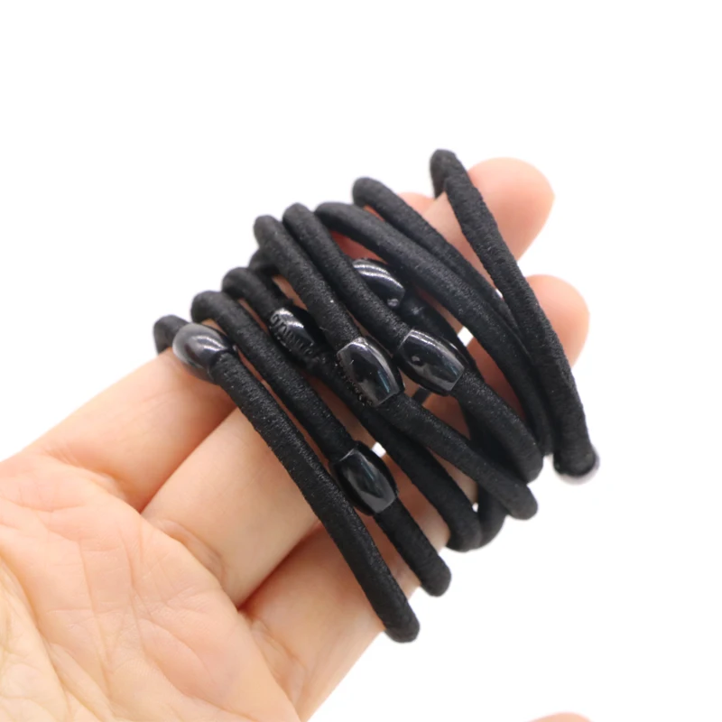 30PCS Hair Accessories Black Hair Braid Elastic Holders Braiders Rope Rubber Bands Tie Gum Styling Tools For Hair Hairdressers