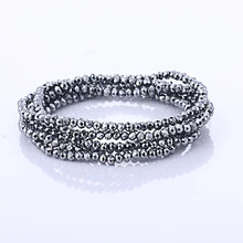 Новые модные плетеные маленькие хрустальные браслеты для женщин подарок эластичные украшения pulseiras