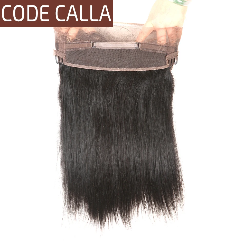 

Code Calla Straight Hair 360 Lace Closure 6A Remy Brazilian Human Hair Pre Plucked With Baby Hair 100% Human Hair For Women