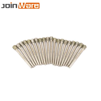 

20Pcs Diamond Coated Grinding Head 4 5 6 8 10mm Head Diameter Abrasive Carving For Mini Drill Rotary Tool Marble Metal Grinder