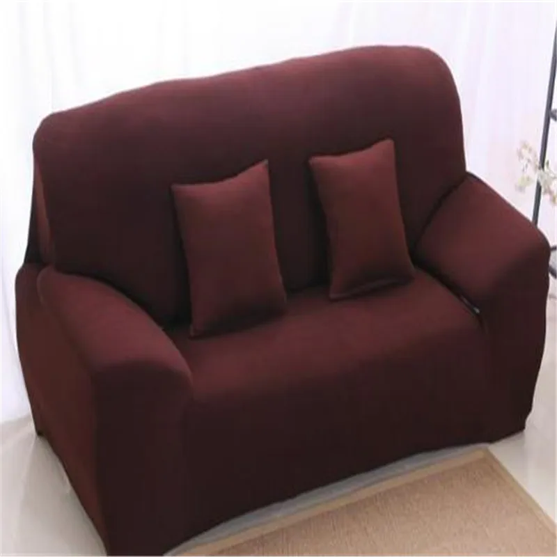 Resilient Protector Couch Covers Sofa Cover Full Cover Antiskid Slipcover 3 Colors for Two Seater Furniture Covers - Цвет: Coffee