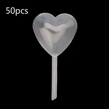 

50Pcs Heart Squeeze Dropper Plastic Pipettes Cupcake Injector Resin Jewelry Tool