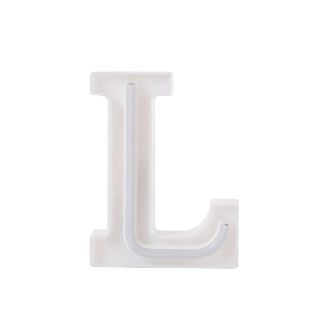 Светодиодный USB буквенный светильник светящийся белый пластик буквы Висячие A-Z& номер декоративный светильник для вечеринок Свадьба Дом DIY#15