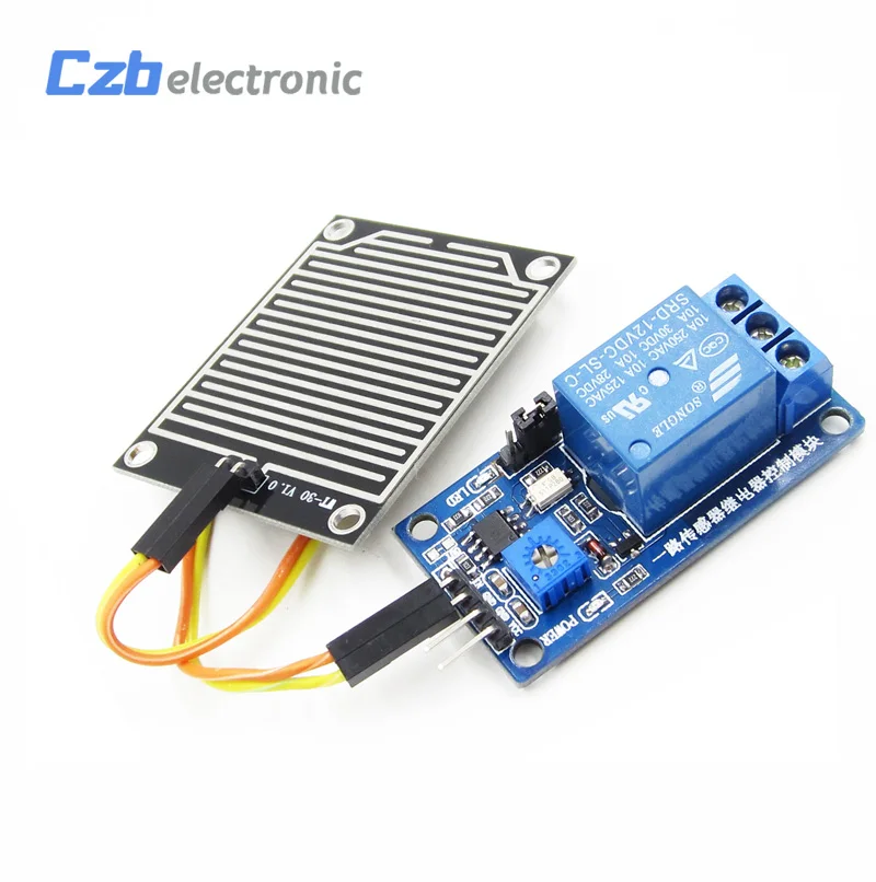 1pcs 12v Raindrops Controller Module Rain sensor module Foliar moisture NEW 2 (1)