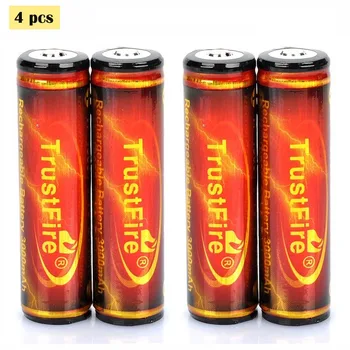 

(4pcs/ pack) TrustFire 3000mAh Protected 18650 Battery 3.7V Li-ion 18650 Batteries Rechargeable Lithium Battery for Flashlight