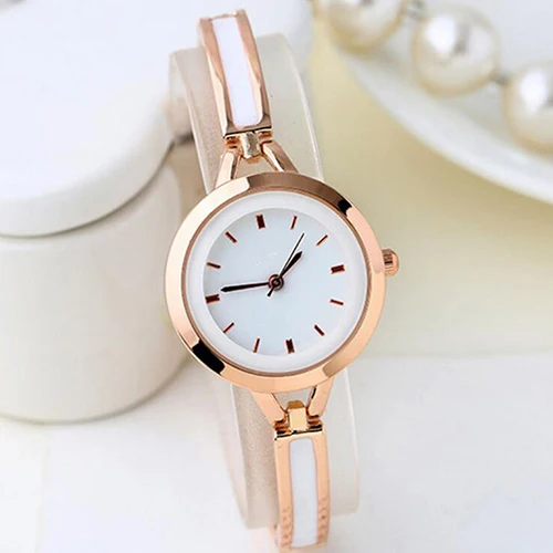 

watches Fashion Leather Band Analog Quartz Round Wrist Watch Casual ladies clock female Watches Montre Femme