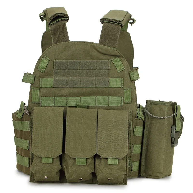 Outdoot армейский боевой тренировочный военный жилет 6094 тактический охотничий Бронежилет Страйкбол Пейнтбол жилет с сумкой для журналов - Цвет: Green