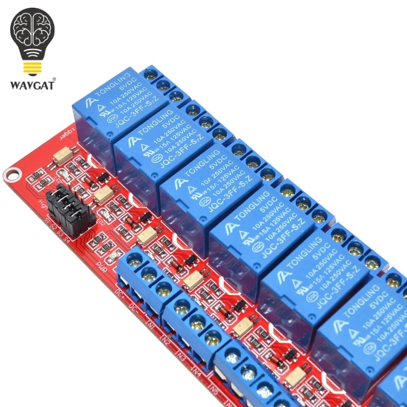 Высокий/низкий уровень триггер 8 канальный релейный контрольная панель, реле ПЛК 5V модуль для arduino в stock.8 автомобильный релейный модуль WAVGAT