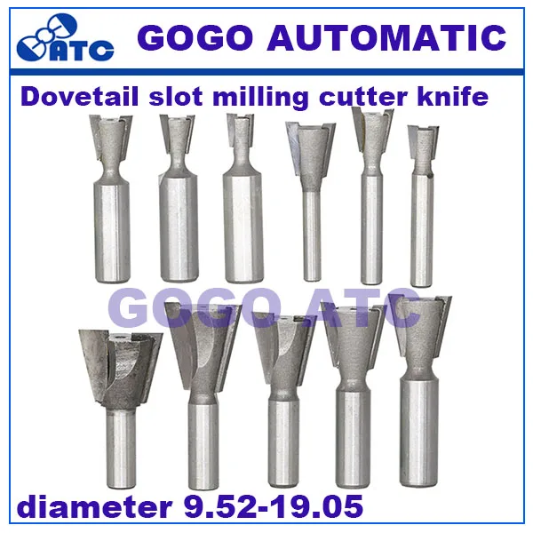 Dovetail slot milling cutter knife diameter9.52-19.05 Woodworking trimming machine head Engraving | Обустройство дома