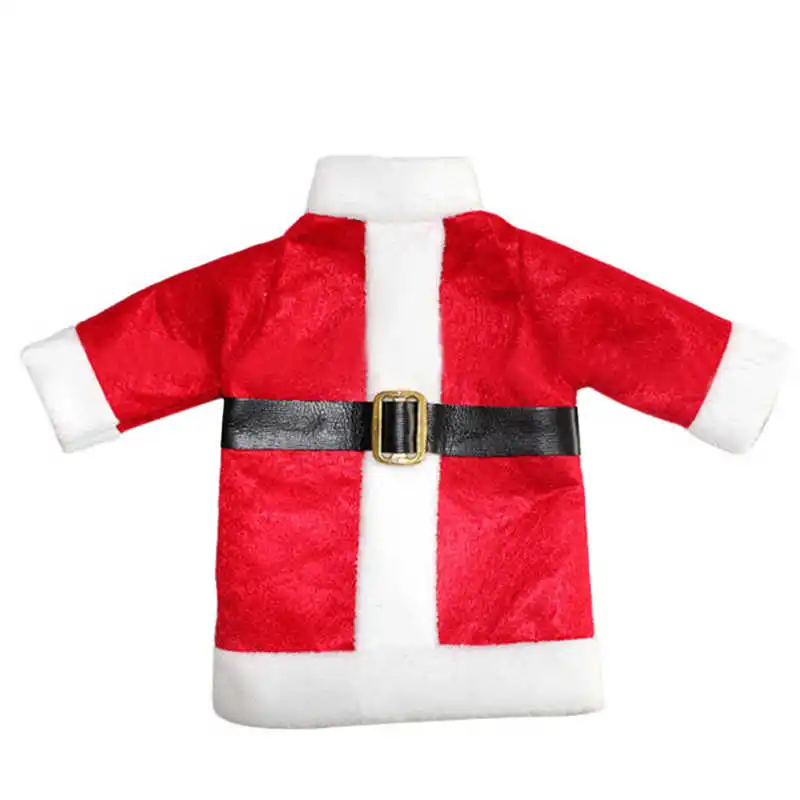 2018 Wine Bottle Cover Bags Decoration Home Party Santa Claus Clothes Hat Christmas #2n4 (4)