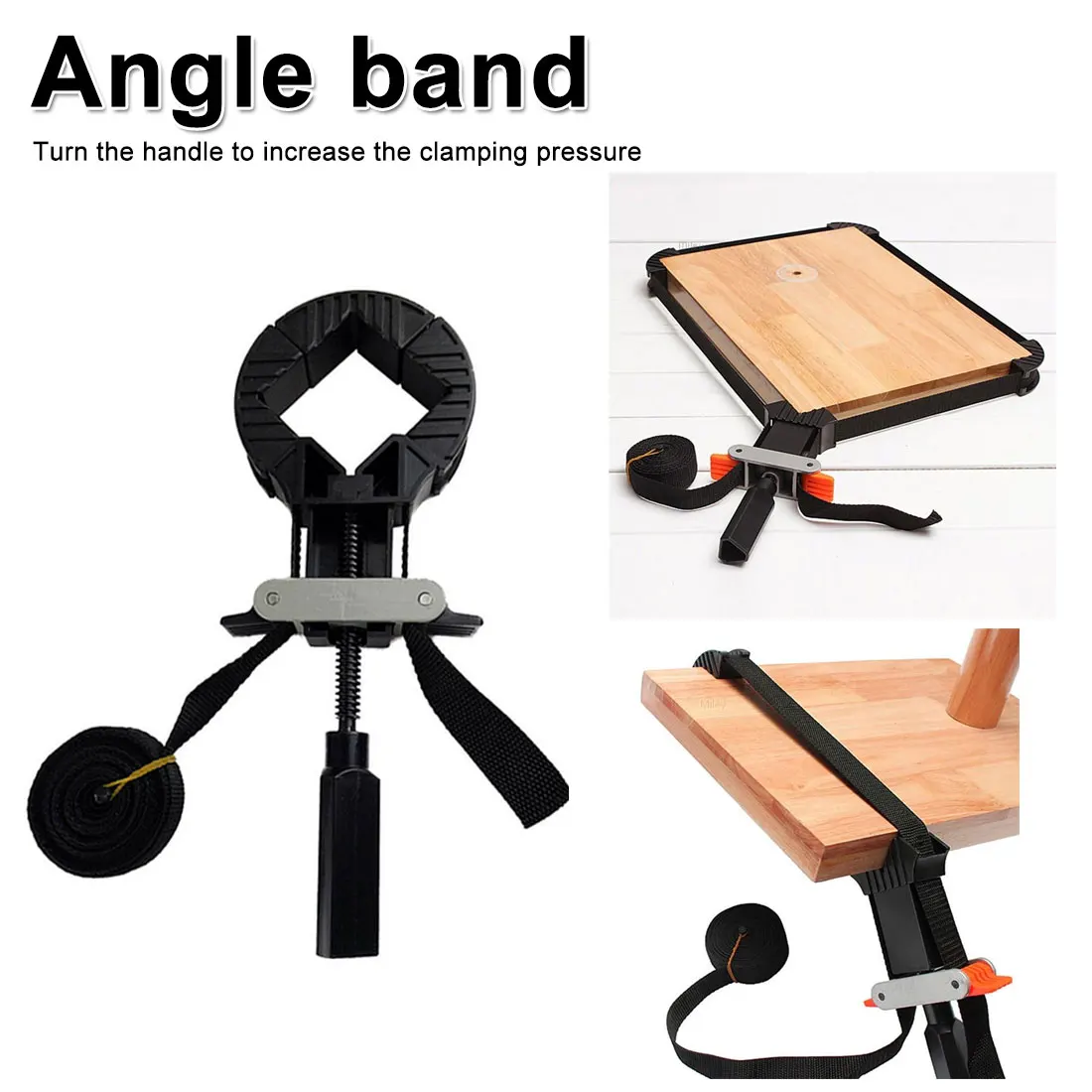 

Multifunction Clamp Quick Adjustable Strap Band 4 Jaws Corner Clamp for Woodworking Picture Framing Art Craft Clamps