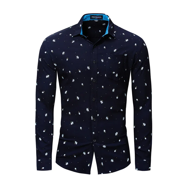New Brand Casual Men's Rose Floral Printed Shirt Spring Autumn Male Long Sleeve Dress Shirts Tops Camisa Masculina Euro Size M-3XL (12)
