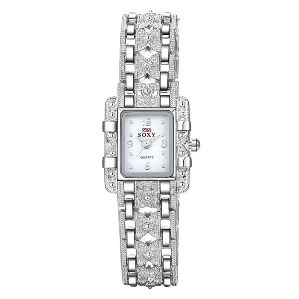 

relojes mujer 2018 Fashion Ladies Quartz Watches Elegant Bracelet Women Silver Stainless Steel Clock Women's Watches