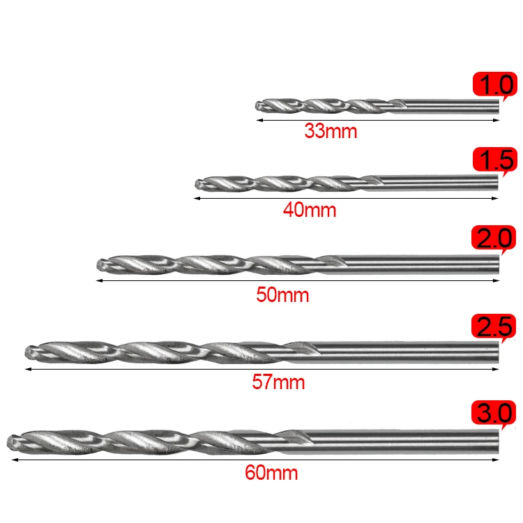 10 шт. HSS Сверло с прямым хвостовиком орех Ваджра Бодхи жемчужные бусы удар самую малость 1,0 мм 1,5 мм 2,0 мм 2,5 мм 3 мм