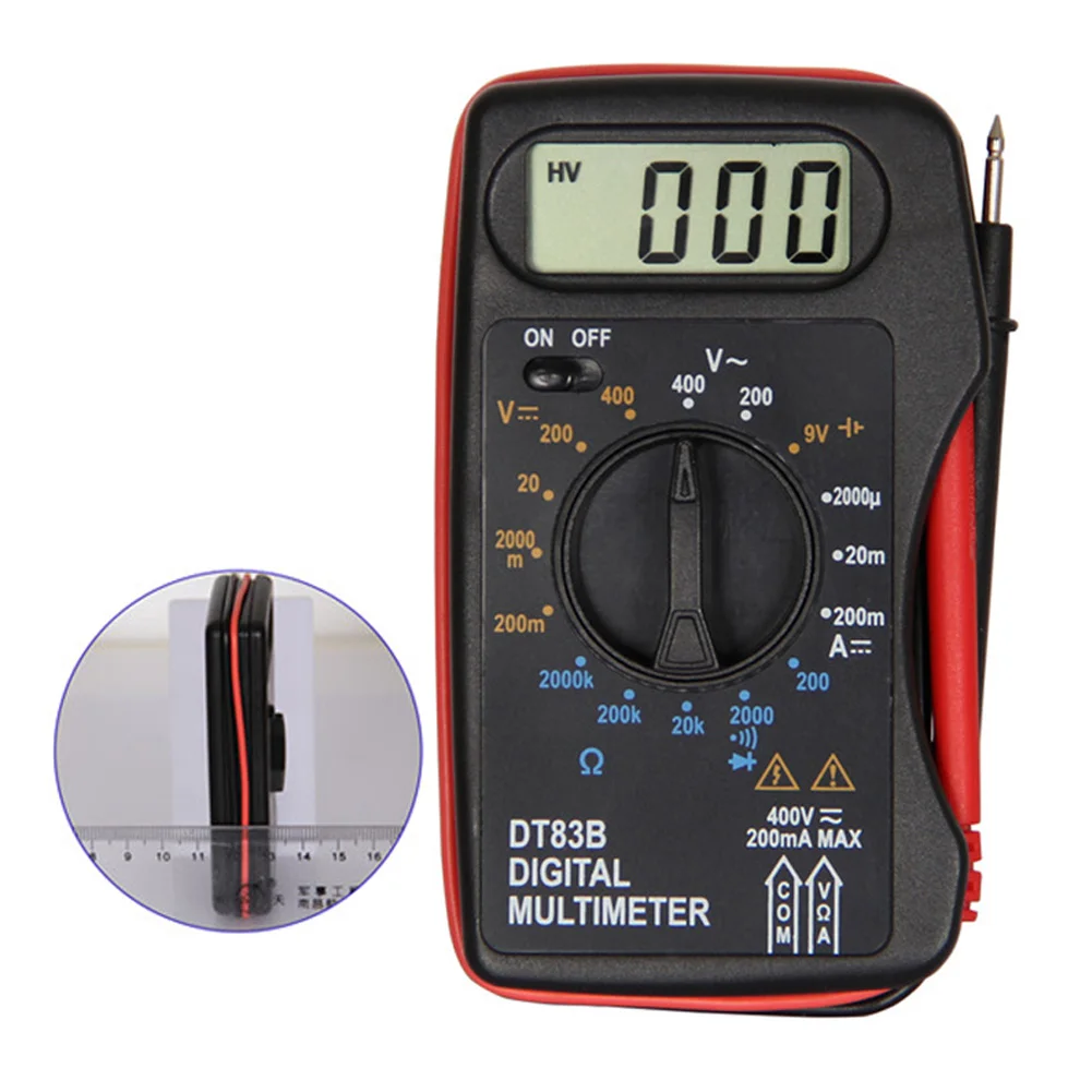 

Handheld Current Ohmmeter Ultra-thin Prtical /DC Voltage Portable LCD Display Pocket Tester Mini Digital Multimeter